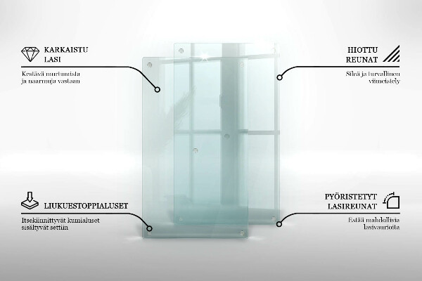 Üveg vágódeszka fényképpel kettős átlátszó kialakítással