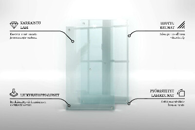 Üveg vágódeszka fényképpel kettős átlátszó kialakítással