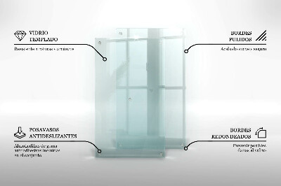 Üveg vágódeszka fényképpel kettős átlátszó kialakítással