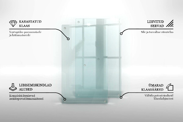 Üveg vágódeszka fényképpel kettős átlátszó kialakítással