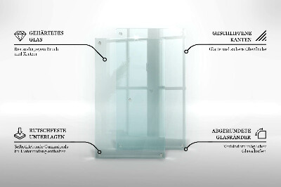 Üveg vágódeszka fényképpel kettős átlátszó kialakítással