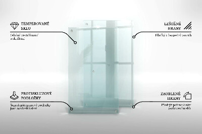 Üveg vágódeszka fényképpel kettős átlátszó kialakítással