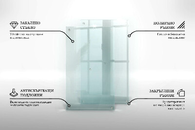 Üveg vágódeszka fényképpel kettős átlátszó kialakítással