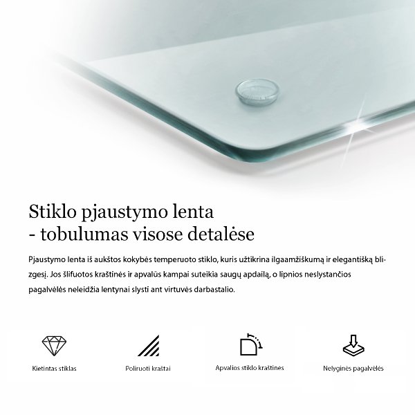 Üveg vágódeszka átlátszó, hatszög alakú kivitel