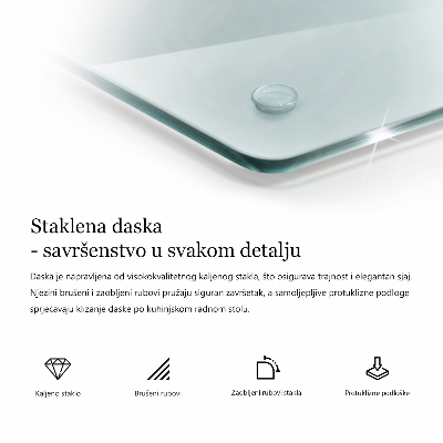 Üveg vágódeszka átlátszó hatszögletű