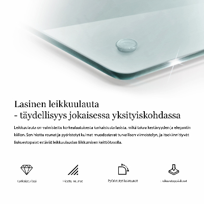 Üveg vágódeszka átlátszó hatszögletű