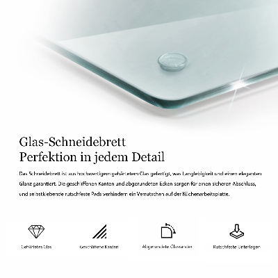 Üveg vágódeszka átlátszó, hatszög alakú kivitel