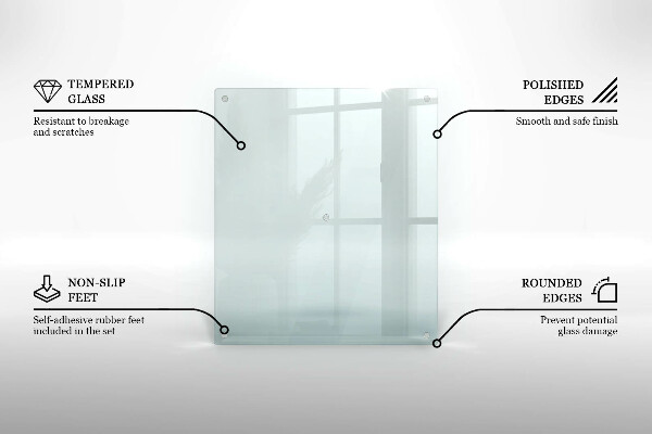 Üveg vágódeszka négyzetes alakú, átlátszó kivitelben