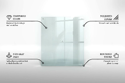 Üveg vágódeszka négyzetes alakú, átlátszó kivitelben