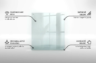 Üveg vágódeszka négyzetes alakú, átlátszó kivitelben