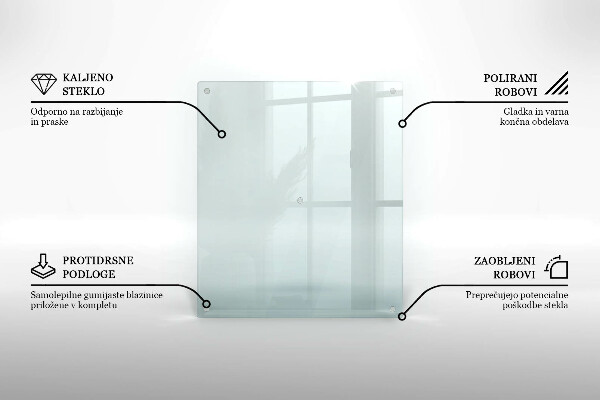 Üveg vágódeszka négyzetes alakú, átlátszó kivitelben