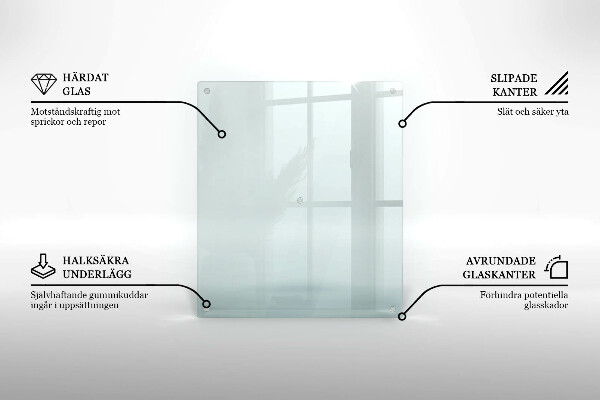 Üveg vágódeszka négyzetes alakú, átlátszó kivitelben