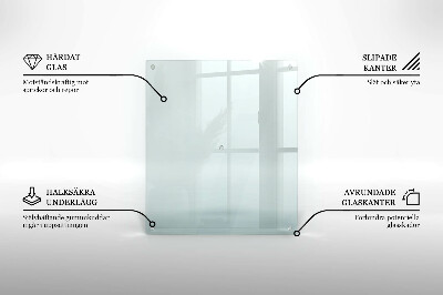 Üveg vágódeszka négyzetes alakú, átlátszó kivitelben