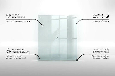 Üveg vágódeszka négyzetes alakú, átlátszó kivitelben