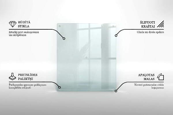 Üveg vágódeszka négyzetes alakú, átlátszó kivitelben
