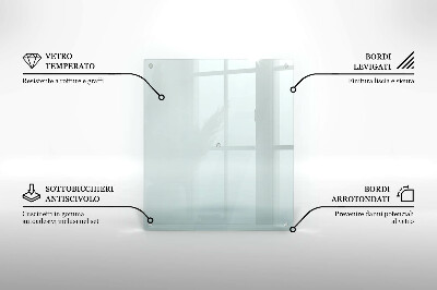 Üveg vágódeszka négyzetes alakú, átlátszó kivitelben