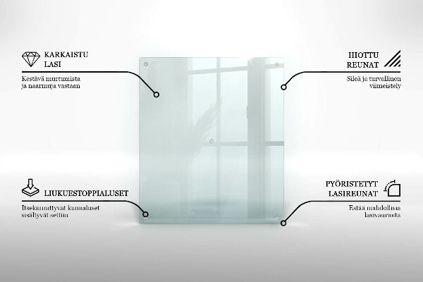 Üveg vágódeszka négyzetes alakú, átlátszó kivitelben
