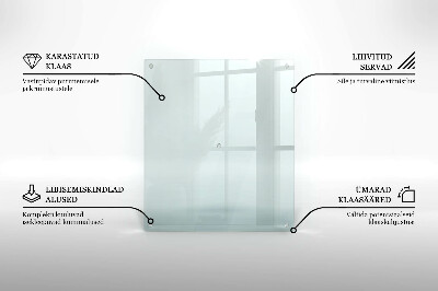 Üveg vágódeszka négyzetes alakú, átlátszó kivitelben