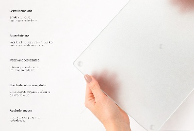 Edzett üveg vágódeszka kerek, félig átlátszó kivitel