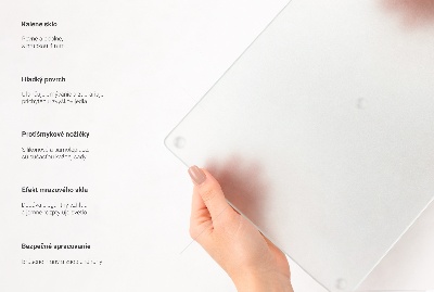 Edzett üveg vágódeszka kerek, félig átlátszó kivitel