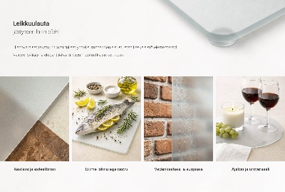 Edzett üveg vágódeszka kétrészes, félig átlátszó kialakítással