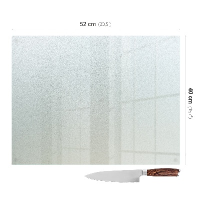 Edzett üveg vágódeszka téglalap alakú, félig átlátszó kivitelben