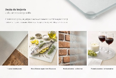 Edzett üveg vágódeszka téglalap alakú, félig átlátszó kivitelben