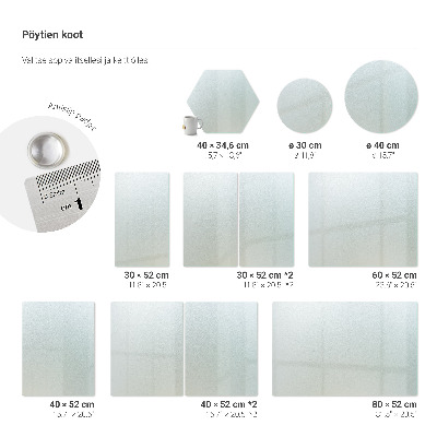 Edzett üveg vágódeszka téglalap alakú, félig átlátszó kivitelben