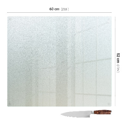 Edzett üveg vágódeszka téglalap alakú, félig átlátszó kivitelben