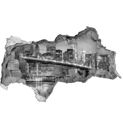 Fali matrica lyuk a falban New York Brooklyn hídja