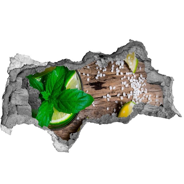 Fali matrica lyuk a falban Egy frissítő koktél lime-mal