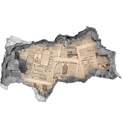 Fali matrica lyuk a falban Régi újság egy lyukban a falban