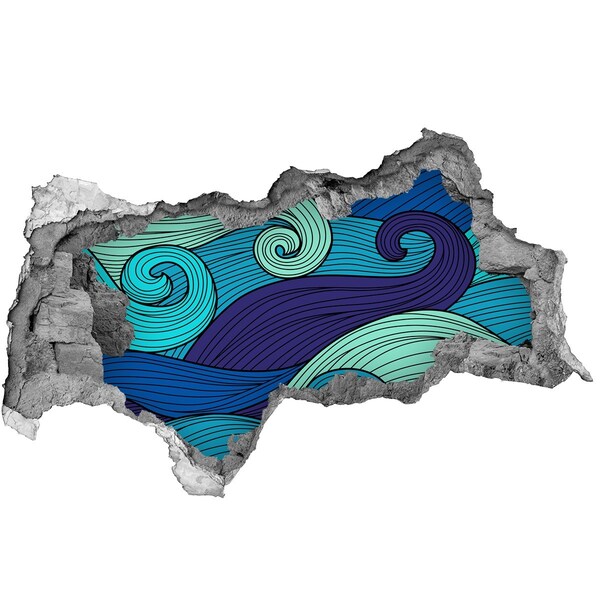 Fali matrica lyuk a falban Hullámok az óceánban