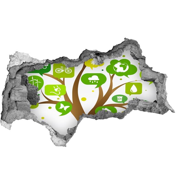 Fali matrica lyuk a falban A természet zöld világa