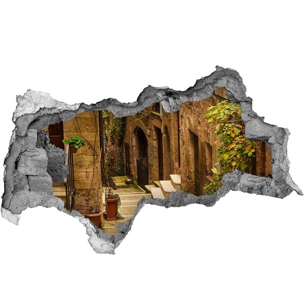 Fali matrica lyuk a falban Egy bájos utca a városban