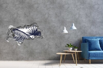 Fali matrica lyuk a falban Trópusi oázis pálmafákkal