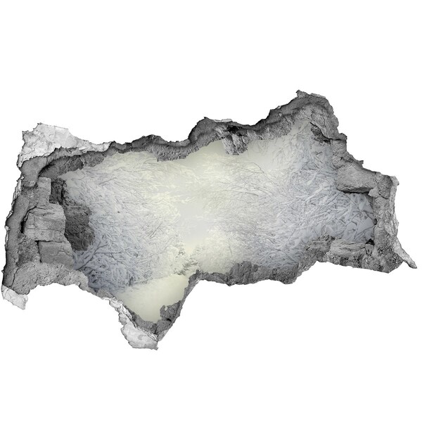 Fali matrica lyuk a falban Téli táj a fal mögött