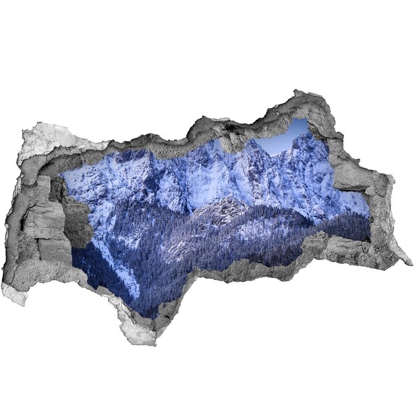 Fali matrica lyuk a falban Hegyi táj téli tájban