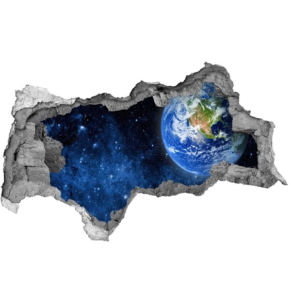 Fali matrica lyuk a falban Kozmikus kilátás egy lyukból a falban