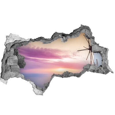 Fali matrica lyuk a falban Kilátás a görög szigetre