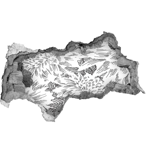 Fali matrica lyuk a falban Lyuk a falban virágminta