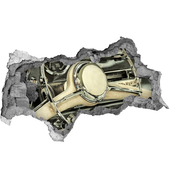 Fali matrica lyuk a falban Egy klasszikus autó stílusos vezetőfülkéje