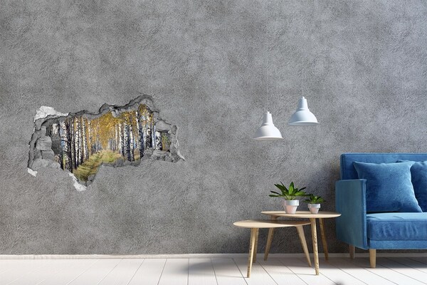 Fali matrica lyuk a falban Őszi nyírfa sikátor