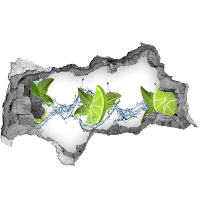 Fali matrica lyuk a falban Egy frissítő koktél lime-mal