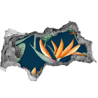 Fali matrica lyuk a falban Trópusi virág betonban