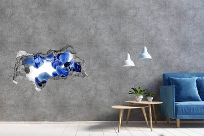Fali matrica lyuk a falban Kék orchidea