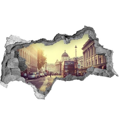 Fali matrica lyuk a falban Egy londoni utca reggel