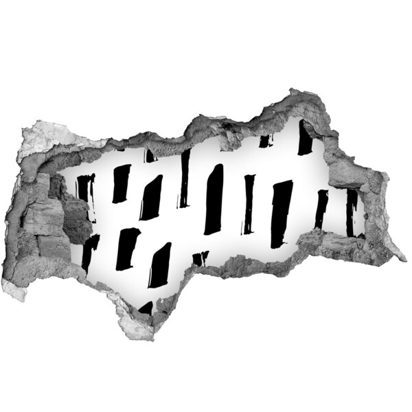 Fali matrica lyuk a falban Egy romos fal, amely a városra néz