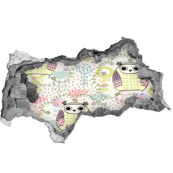 3d fali matrica lyuk a falban Lyuk a falban bagollyal és virágokkal