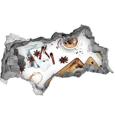 3d fali matrica lyuk a falban Kávé sarok fűszerekkel